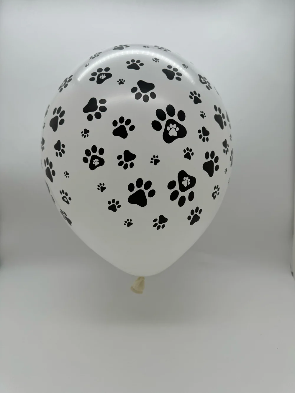 12" Latex Balloons All Around (25 Per Bag) Paw Print Decomex White - Image 2