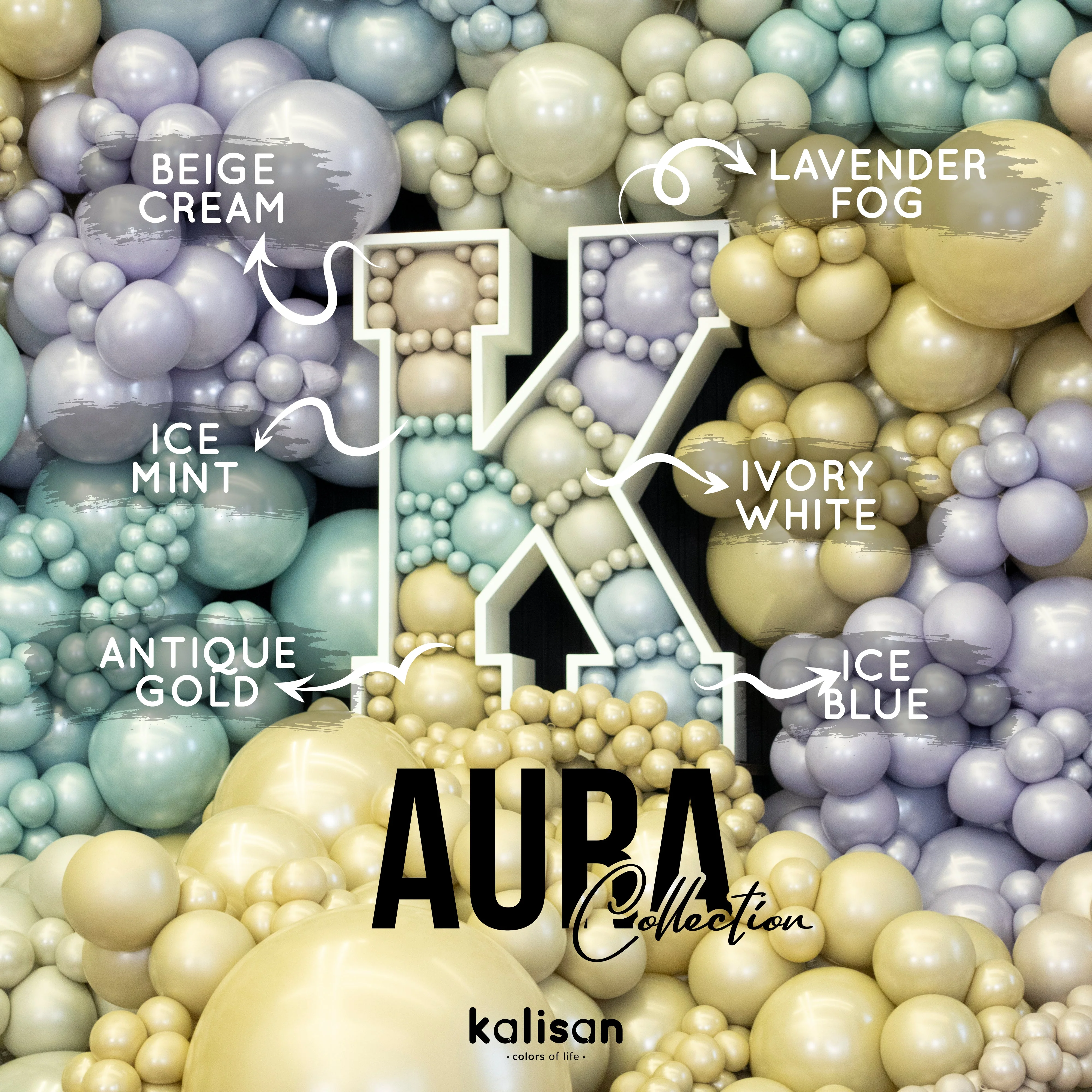 12" Kalisan Brand Latex Balloons Aura Assortment (50 Per Bag) - Image 26