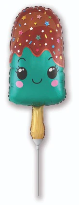 13" Airfill Only (Sticks Sold Separately) Turquoise Ice Lolly Mini Foil Balloon