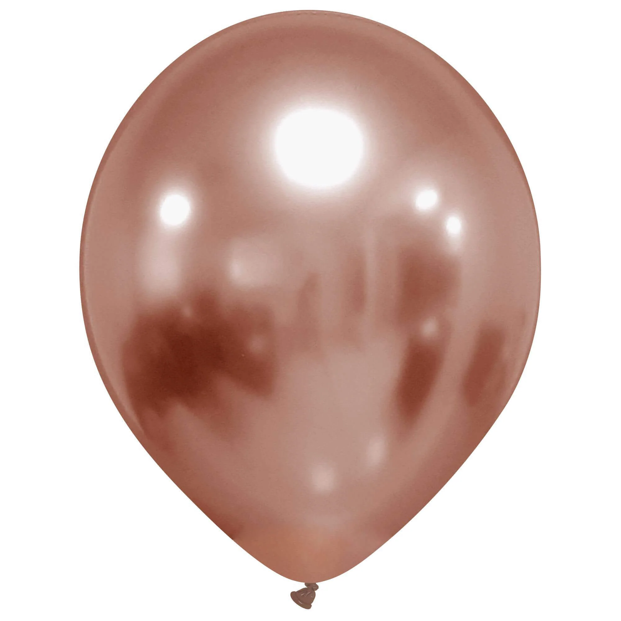 13" Cattex Titanium (Chrome/Mirror) Rose Gold Latex Balloons (50 Per Bag)