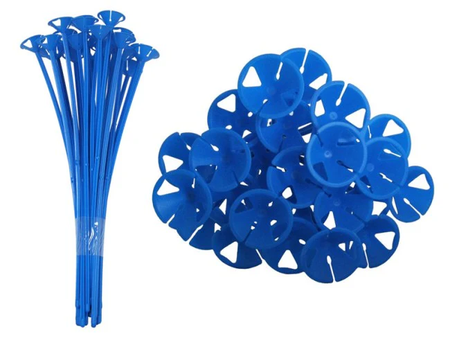 13" One Piece Cup and Balloon Stick-Blue