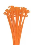 13" One Piece Cup and Balloon Stick-Orange