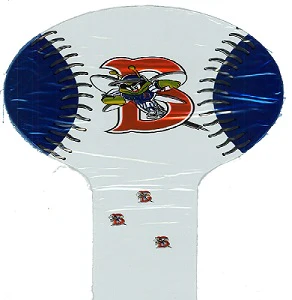 14" Air Filled Hammer Balloon Burlignton Bee's Baseball