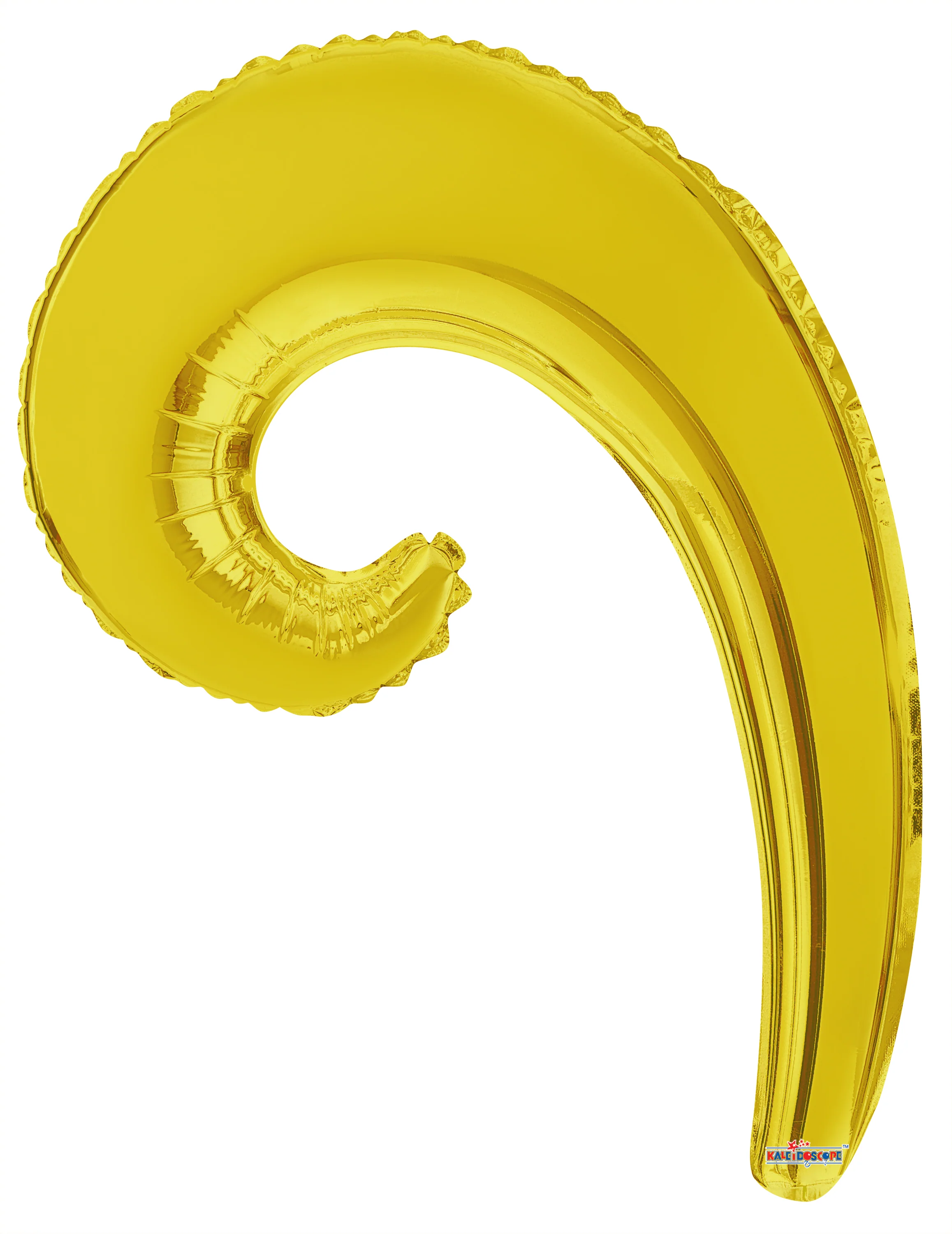 14" Airfill Only Airfill Only Kurly Wave Gold Balloon