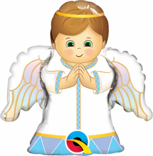14" Airfill Only (Sticks Sold Separately) Angel Boy Shape Balloon