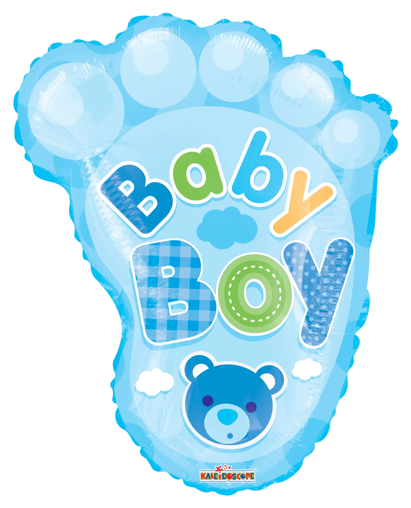 14" Airfill Only (Sticks Sold Separately) Baby Boy Foot Shape Gellibean Balloon