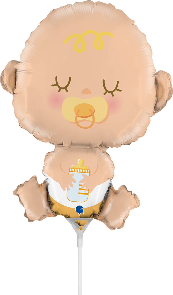 14" Airfill Only (Sticks Sold Separately) Baby Shape Mini Foil Balloon
