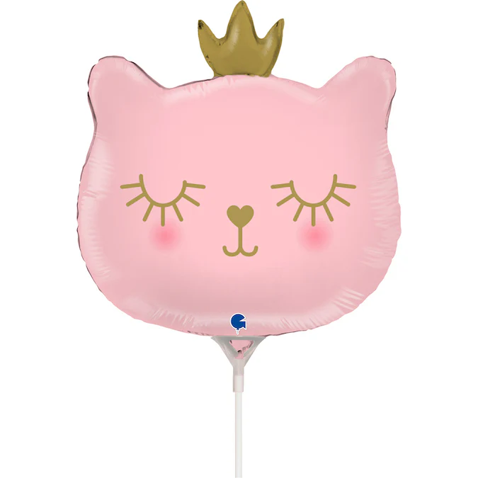 14" Airfill Only (Sticks Sold Separately) Cat Princess Foil Balloon