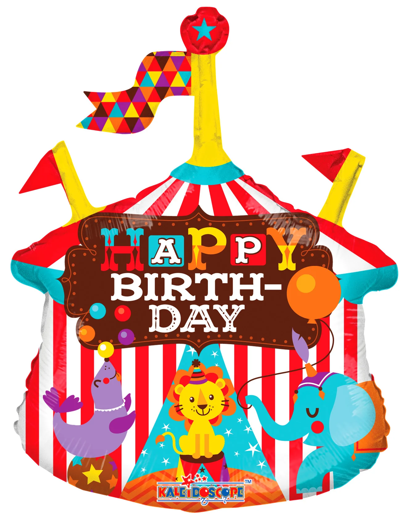 14" Airfill Only (Sticks Sold Separately) Circus Happy Birthday Mini Shape Balloon