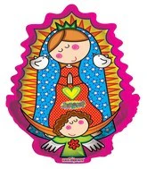 14" Airfill Only (Sticks Sold Separately) Distroller Virgencita Balloon (Spanish)