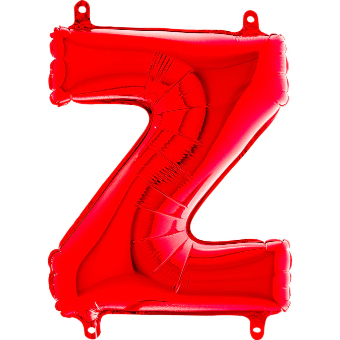 14" Airfill Only (Sticks Sold Separately) Foil Balloon Self Sealing Letter Z Red