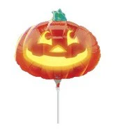 14" Airfill Only (Sticks Sold Separately) Jackolantern Pumpkin Balloon