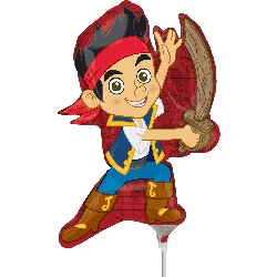 14" Airfill Only Jake & The Never Land Pirates Post Ballooon Balloon (Sticks Sold Separately)