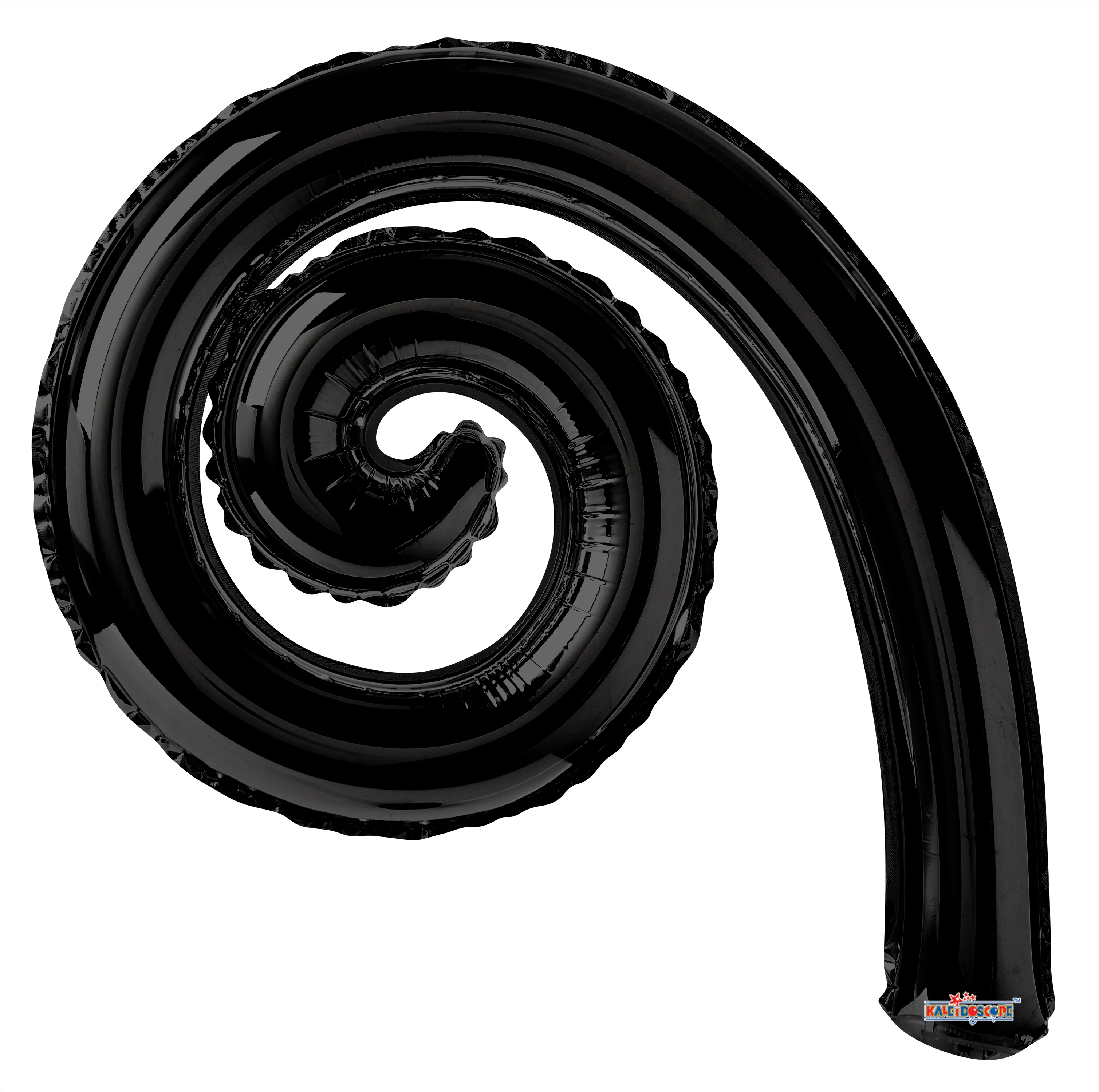14" Airfill Only Kurly Spiral Black Gellibean Balloon