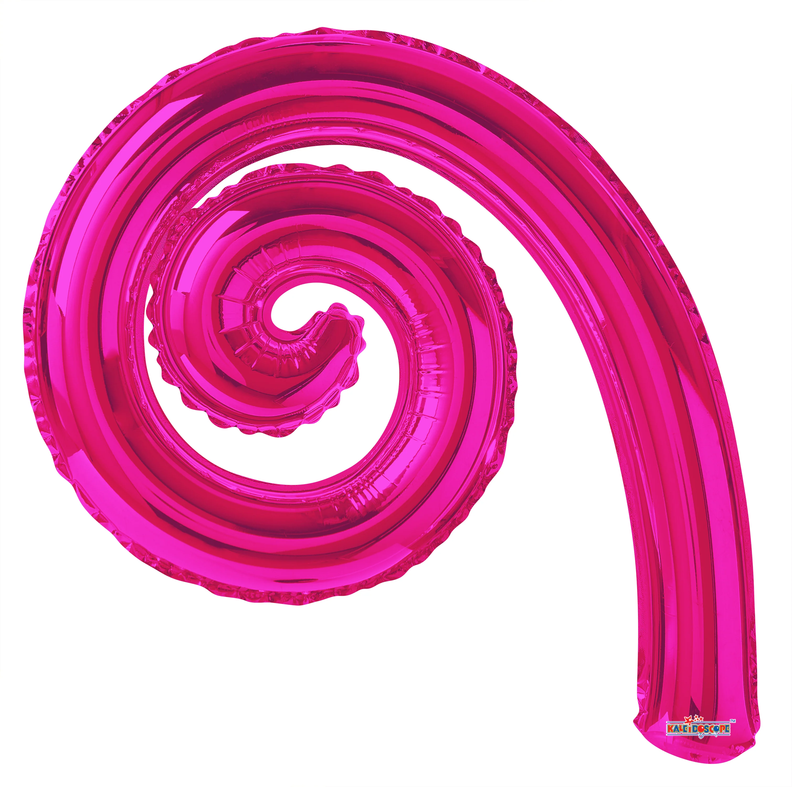 14" Airfill Only Kurly Spiral Gellibean Hot Pink Balloon