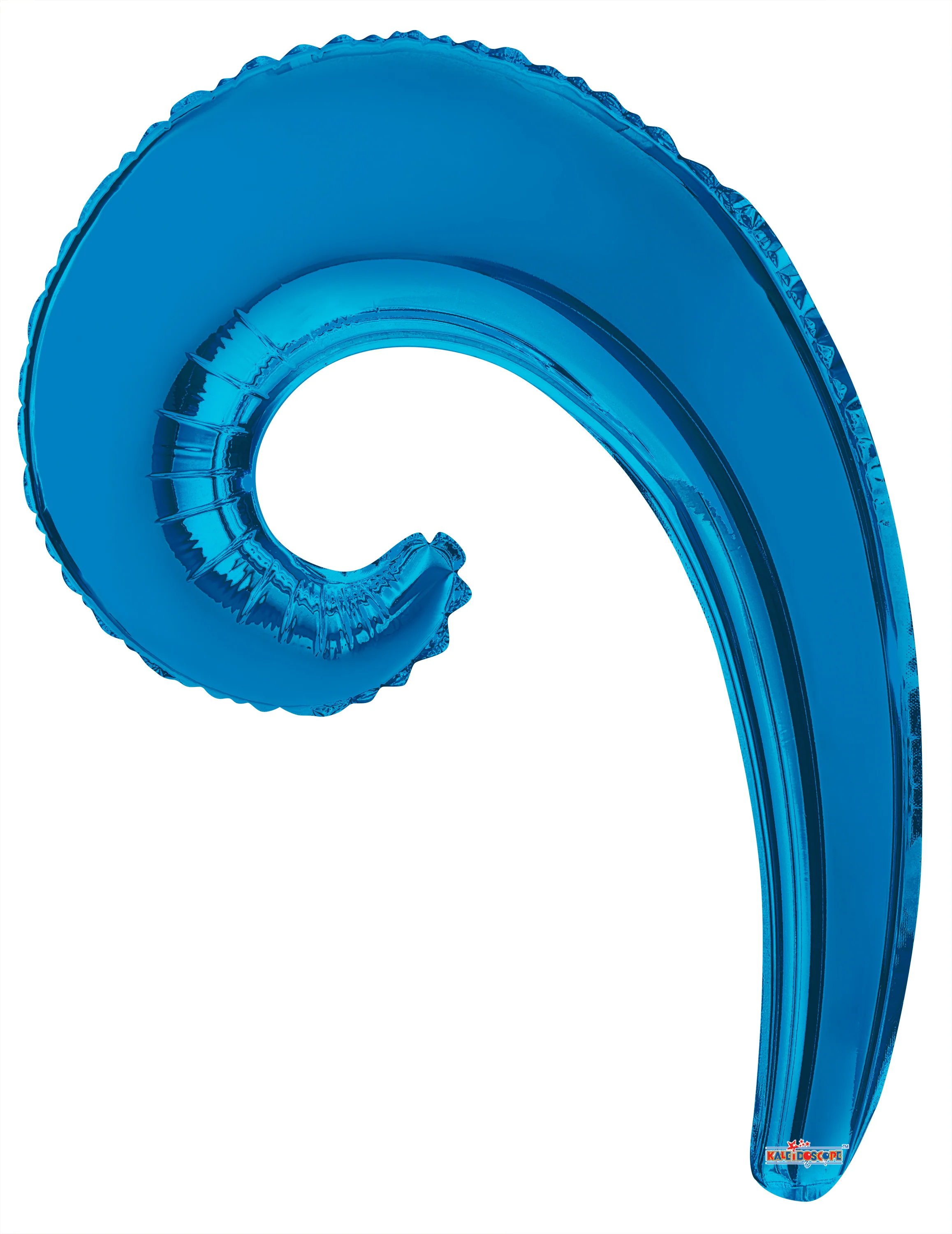 14" Airfill Only Kurly Wave Blue Balloon GELLIBEAN