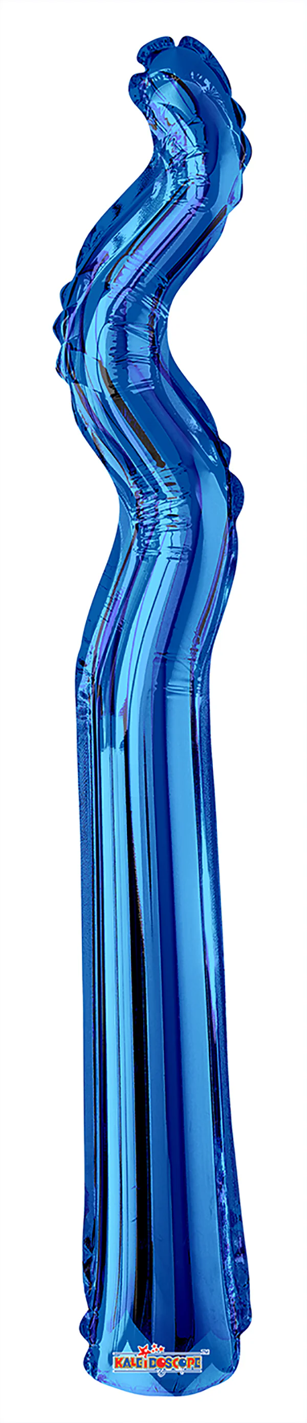 14" Airfill Only Kurly Zig Zag Royal Blue Balloon