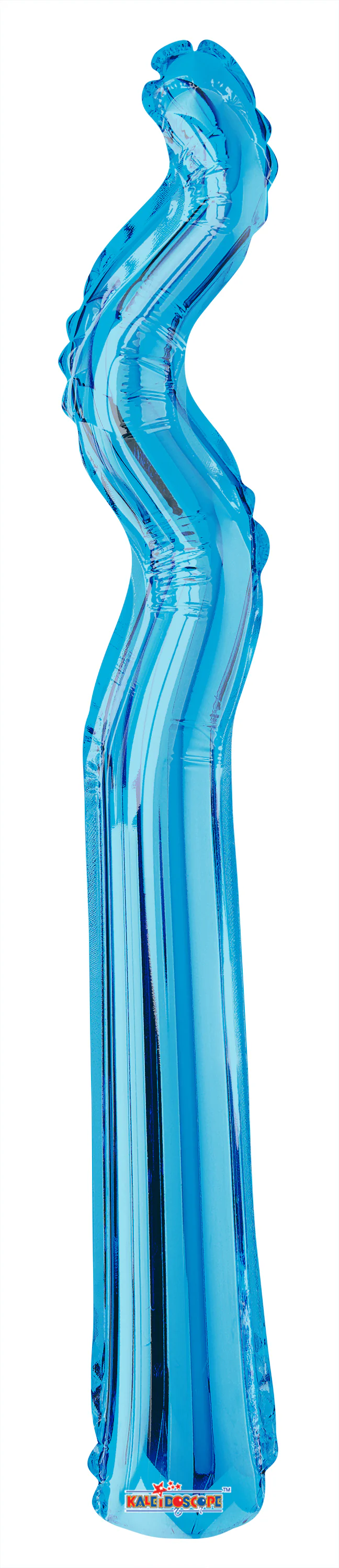 14" Airfill Only Kurly Zig Zag Turquoise Balloon