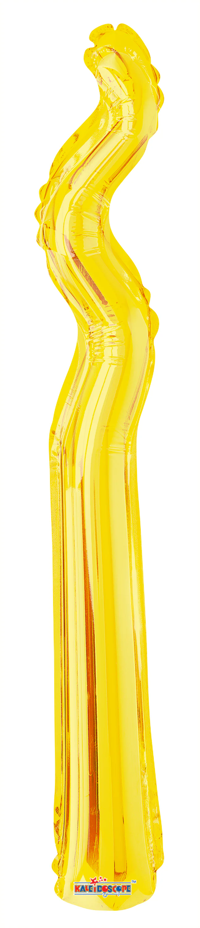 14" Airfill Only Kurly Zig Zag Yellow Gellibean Balloon