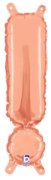 14" Airfill Only (Sticks Sold Separately) Megaloon Jr. Balloon Exclamation Point ( ! ) Rose Gold