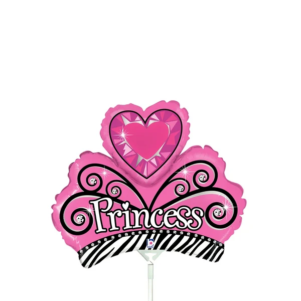 14" Airfill Only (Sticks Sold Separately) Mini Air Shape Princess Tiara Balloon