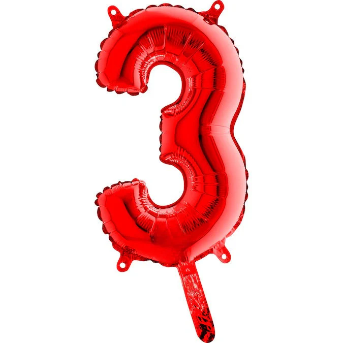 14" Airfill Only (Sticks Sold Separately) (Self Sealing) Number 3 Red Balloon