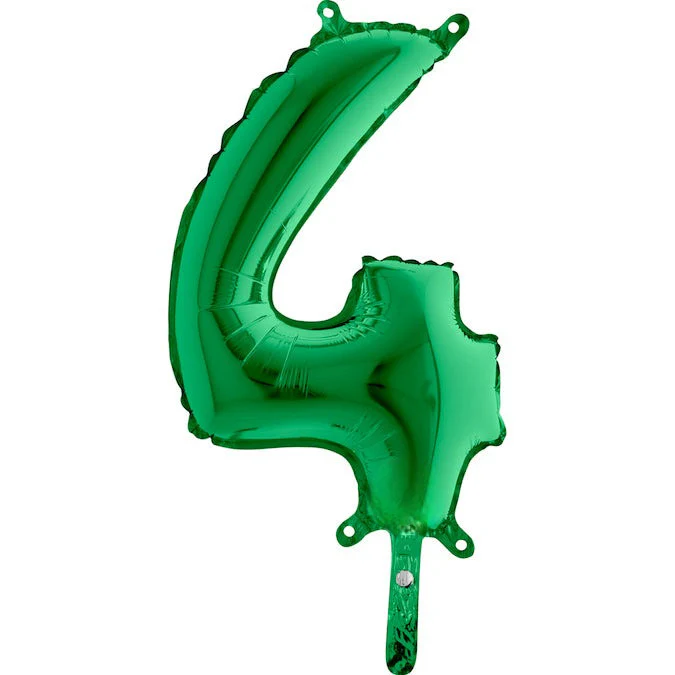 14" Airfill Only (Sticks Sold Separately) (Self Sealing) Number 4 Green Balloon