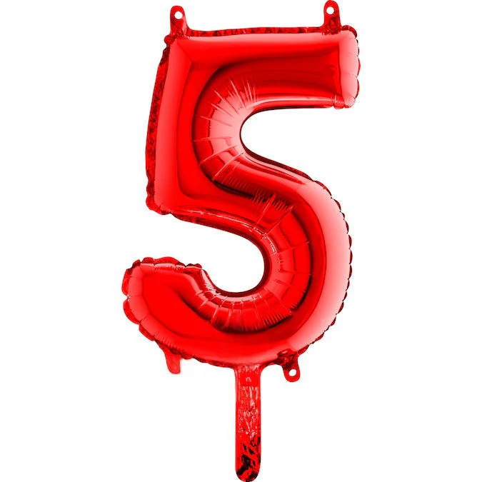 14" Airfill Only (Sticks Sold Separately) (Self Sealing) Number 5 Red Balloon