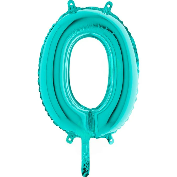 14" Airfill Only (Sticks Sold Separately) (Self Sealing) Number Zero Tiffany Balloon