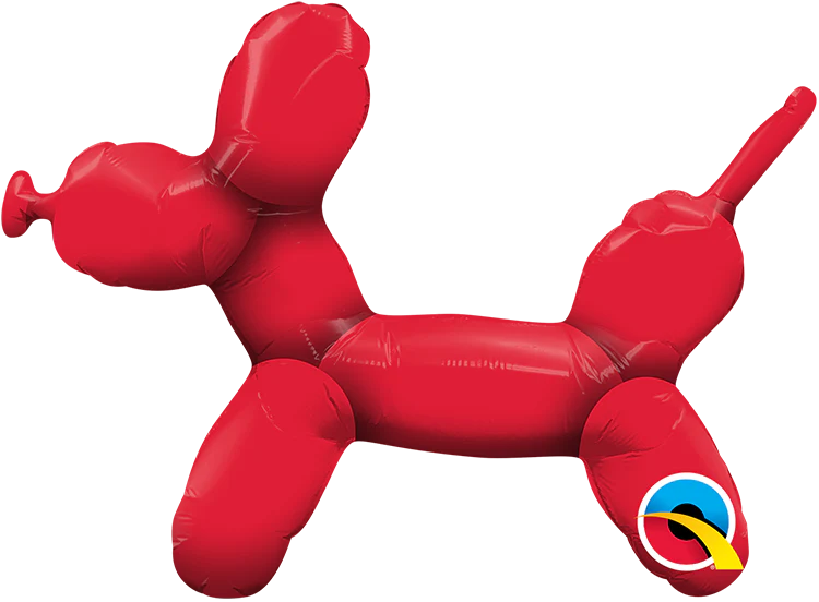 14" Airfill Only (Sticks Sold Separately) Shape Balloon Dog Red Foil Balloon