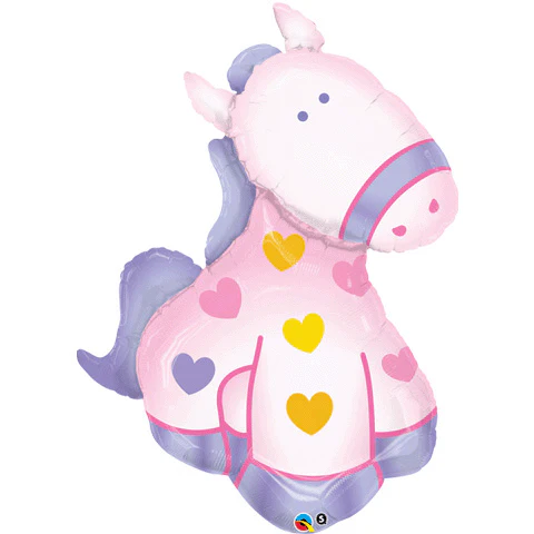 14" Airfill Only (Sticks Sold Separately) Soft Pony Pink Shape Balloon