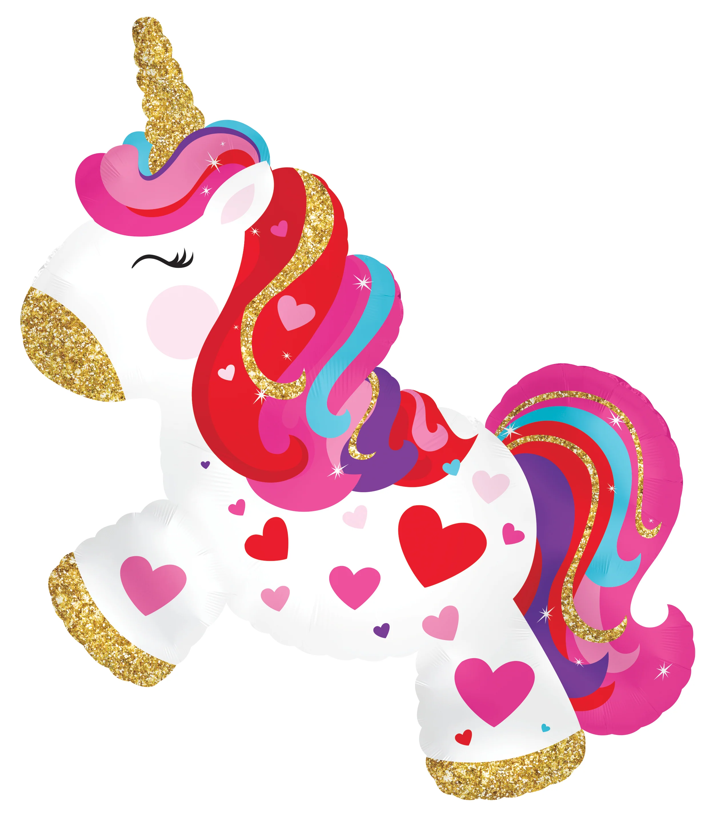 14" Airfill Only (Sticks Sold Separately) Unicorn Body Foil Balloon