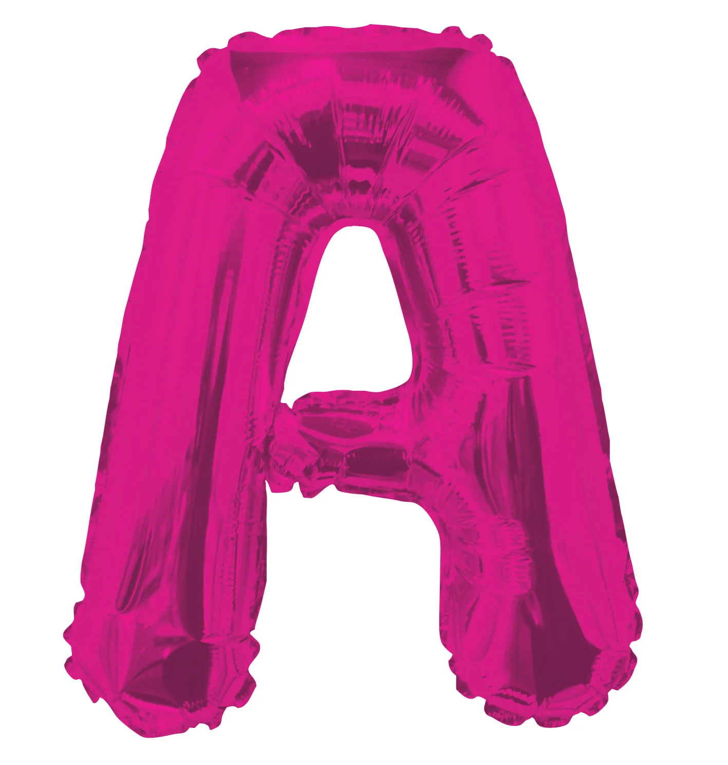 14" Airfill with Valve Only Letter A Hot Pink Balloon (Sticks Sold Separately)