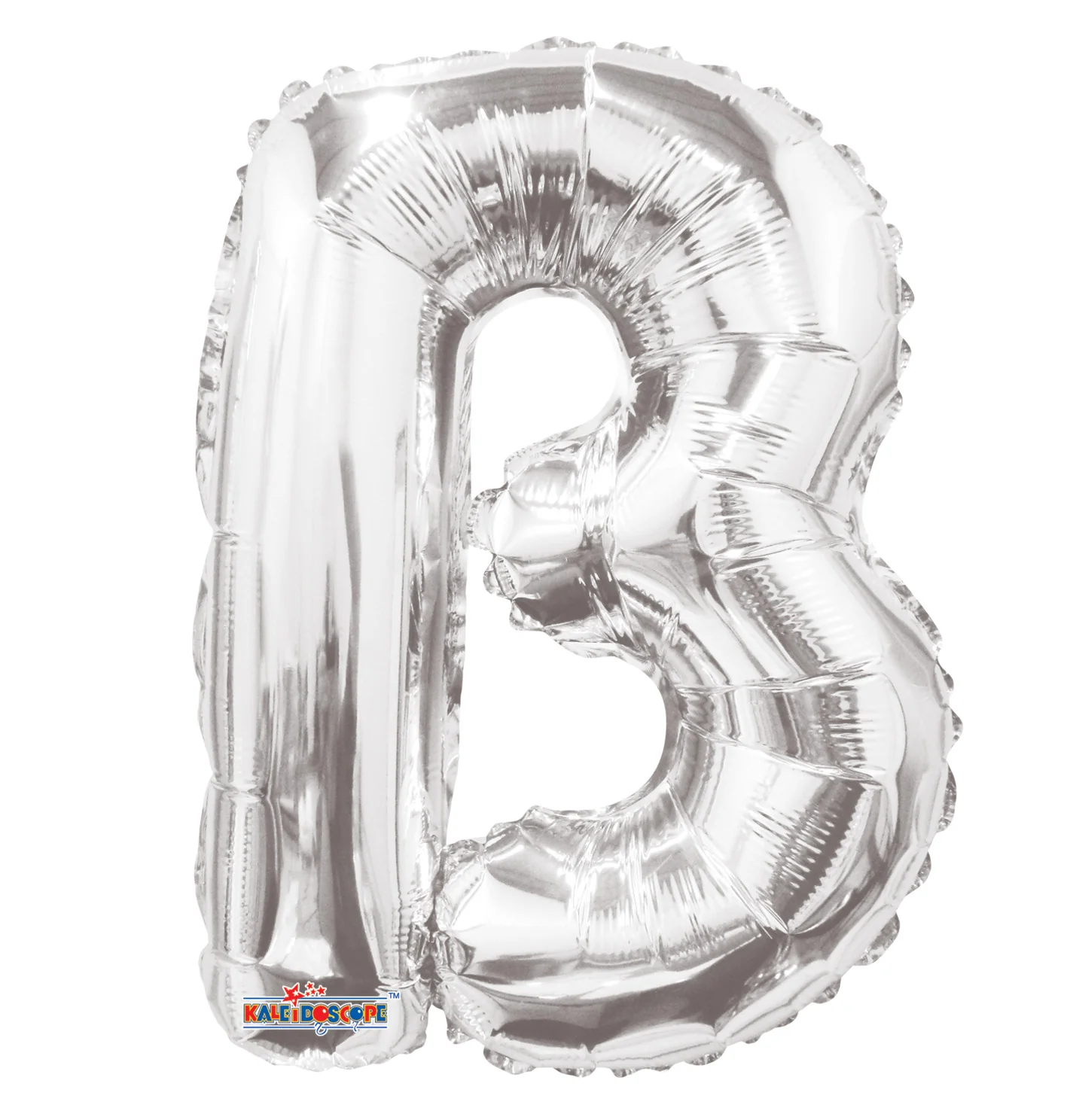 14" Airfill with Valve Only Letter B Silver Balloon (Sticks Sold Separately)