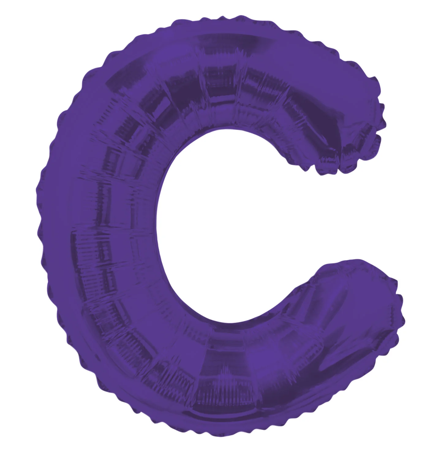14" Airfill with Valve Only Letter C Purple Balloon (Sticks Sold Separately)