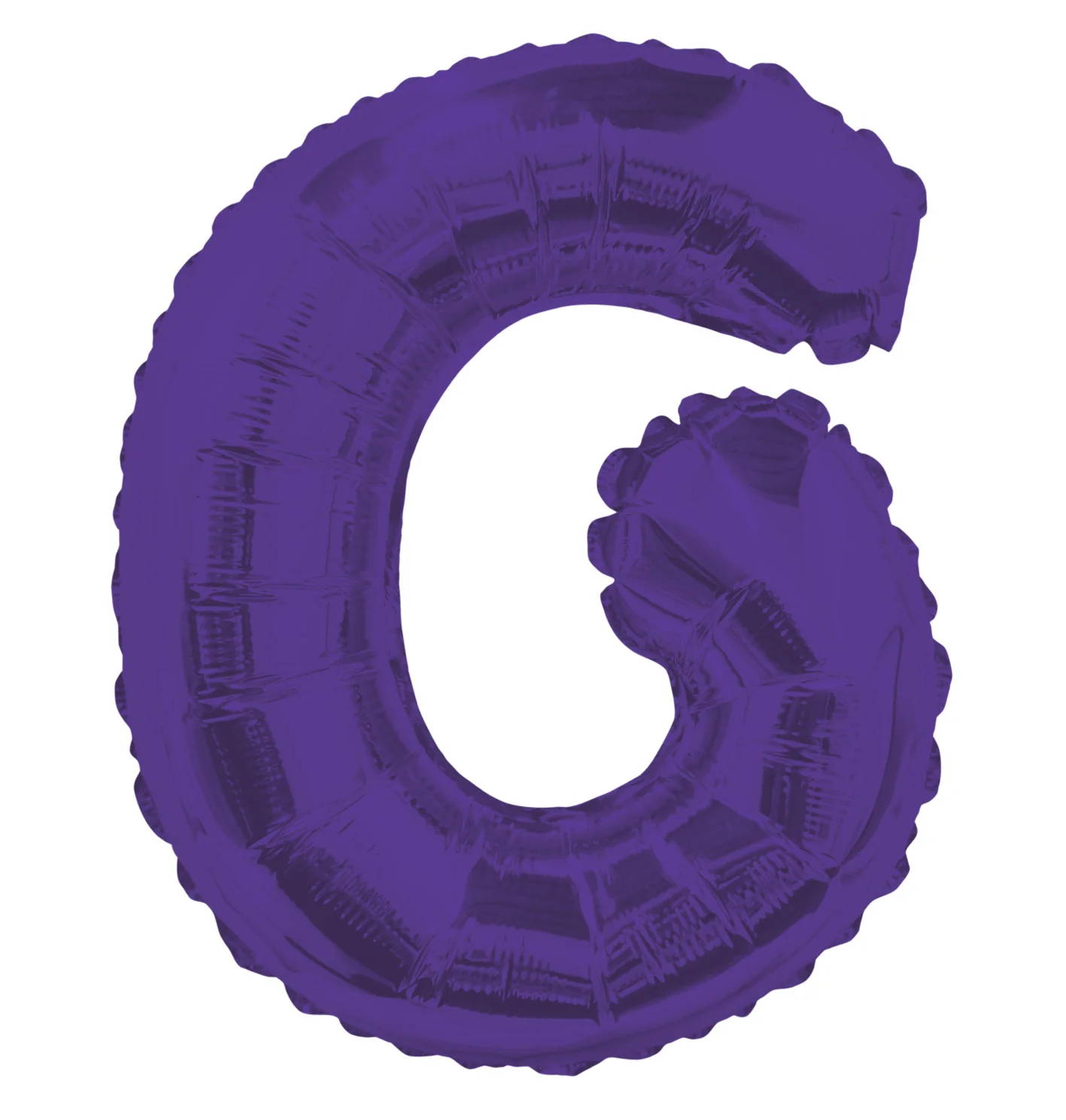 14" Airfill with Valve Only Letter G Purple Balloon (Sticks Sold Separately)