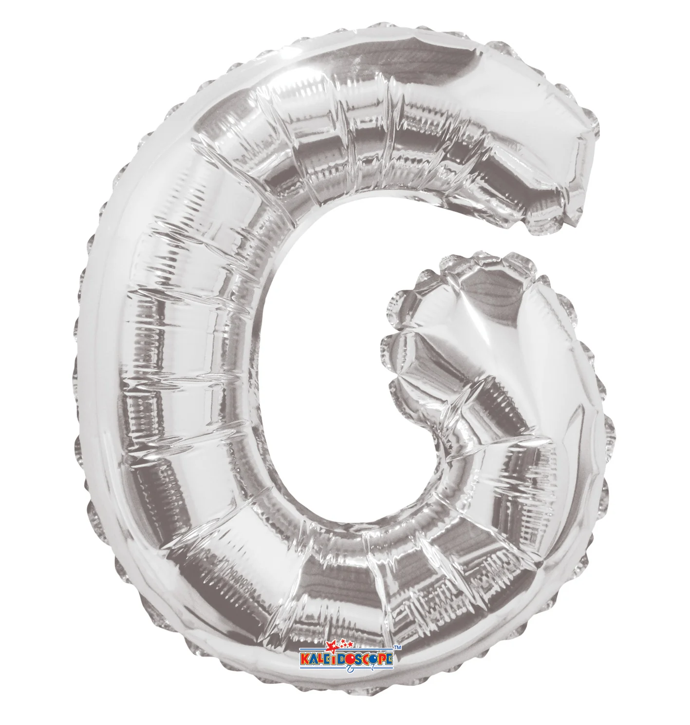14" Airfill with Valve Only Letter G Silver Balloon (Sticks Sold Separately)