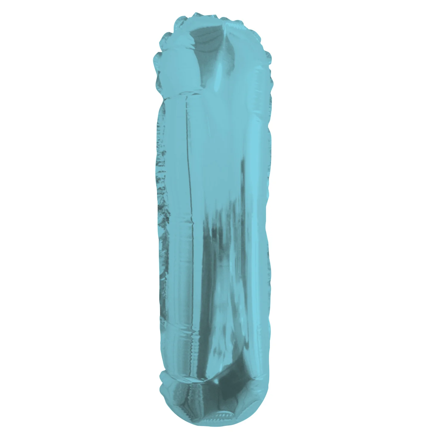 14" Airfill with Valve Only Letter I Light Blue Balloon (Sticks Sold Separately)