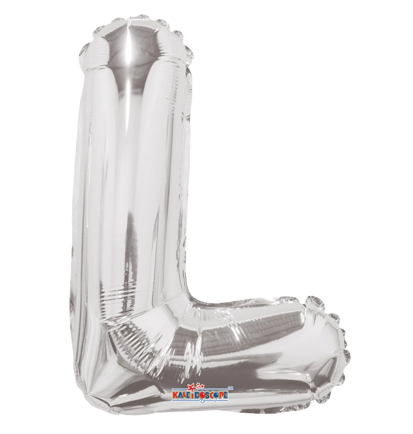 14" Airfill with Valve Only Letter L Silver Balloon (Sticks Sold Separately)