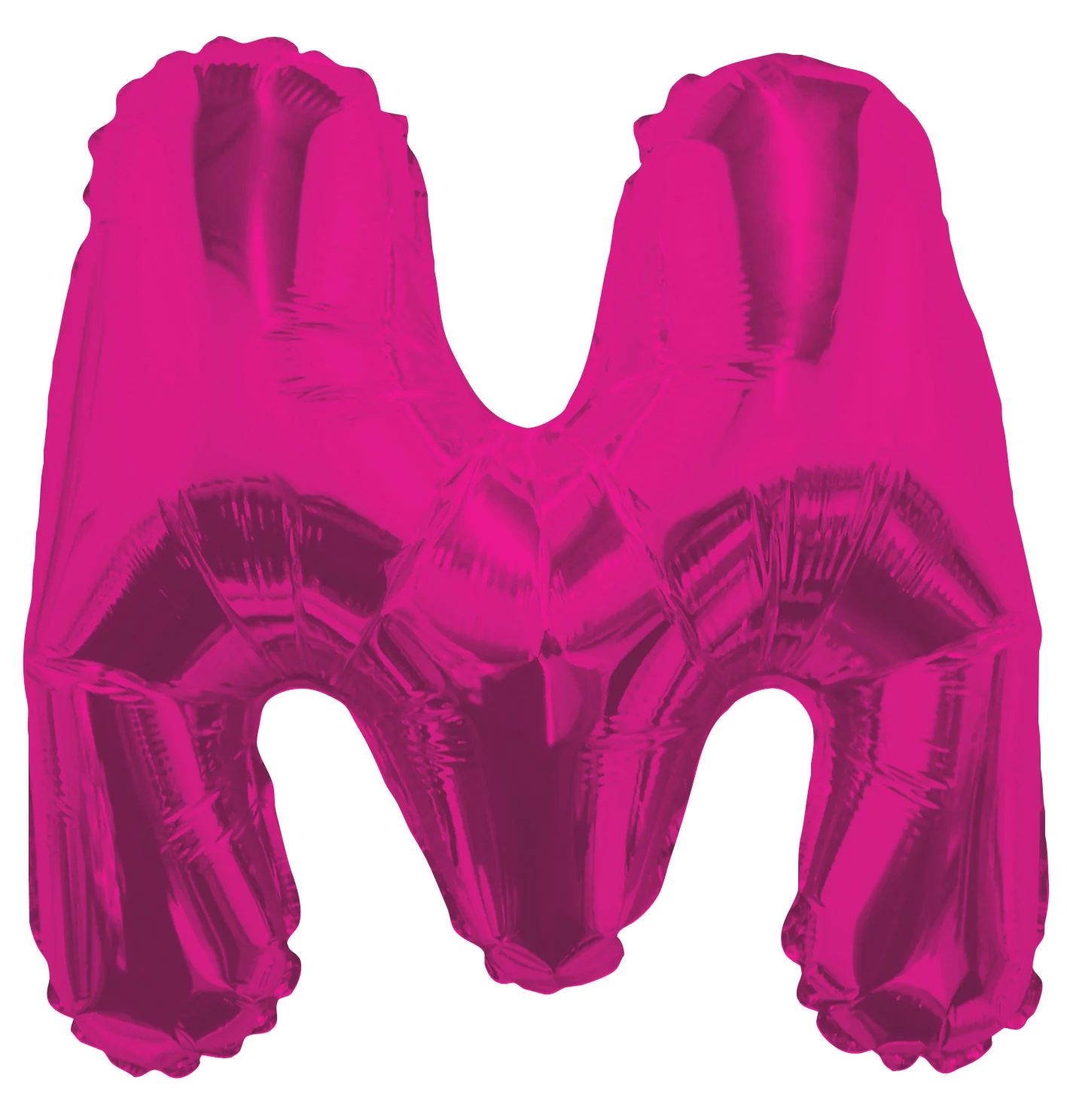 14" Airfill with Valve Only Letter M Hot Pink Balloon (Sticks Sold Separately)