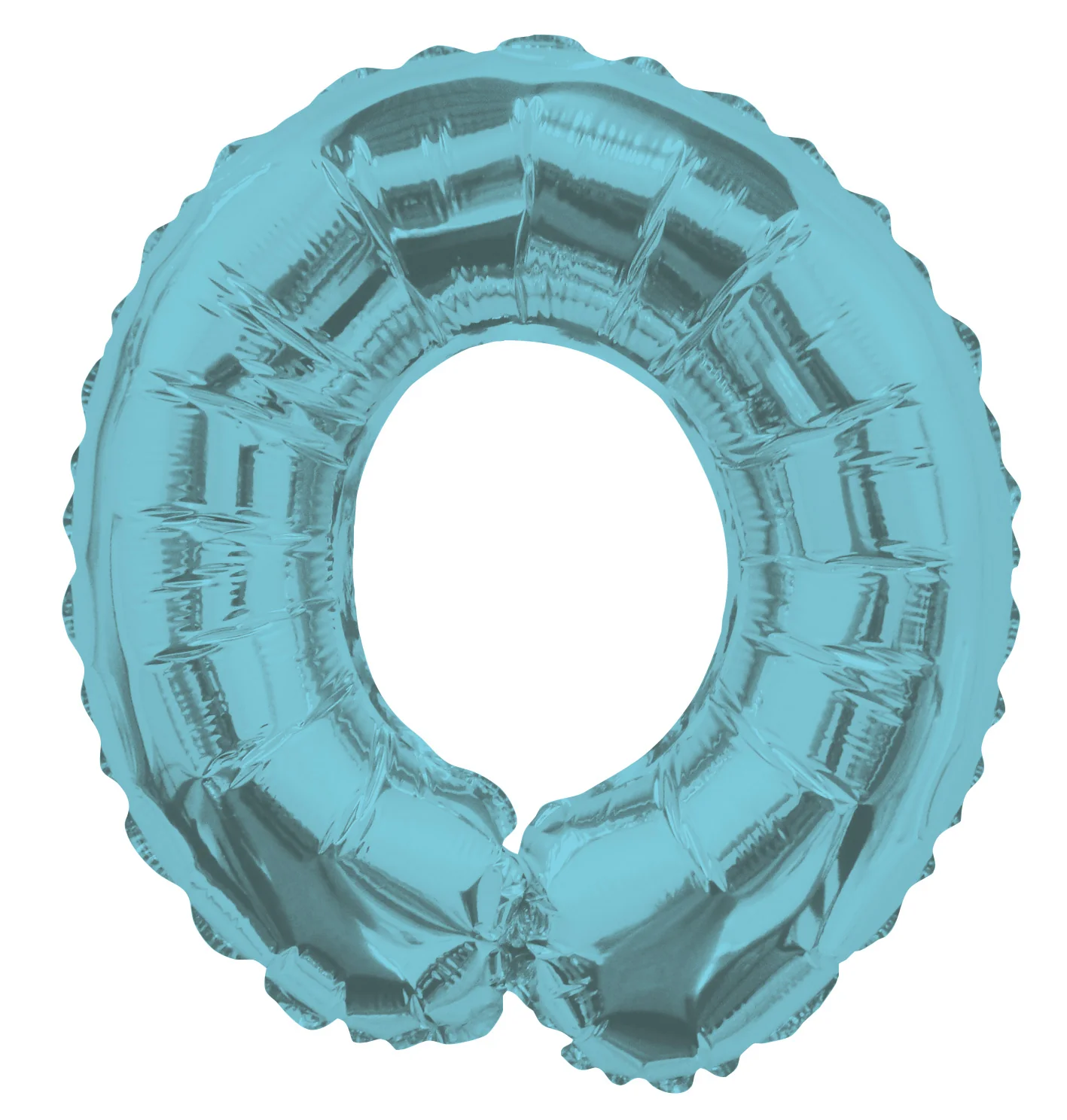 14" Airfill with Valve Only Letter O Light Blue Balloon (Sticks Sold Separately)