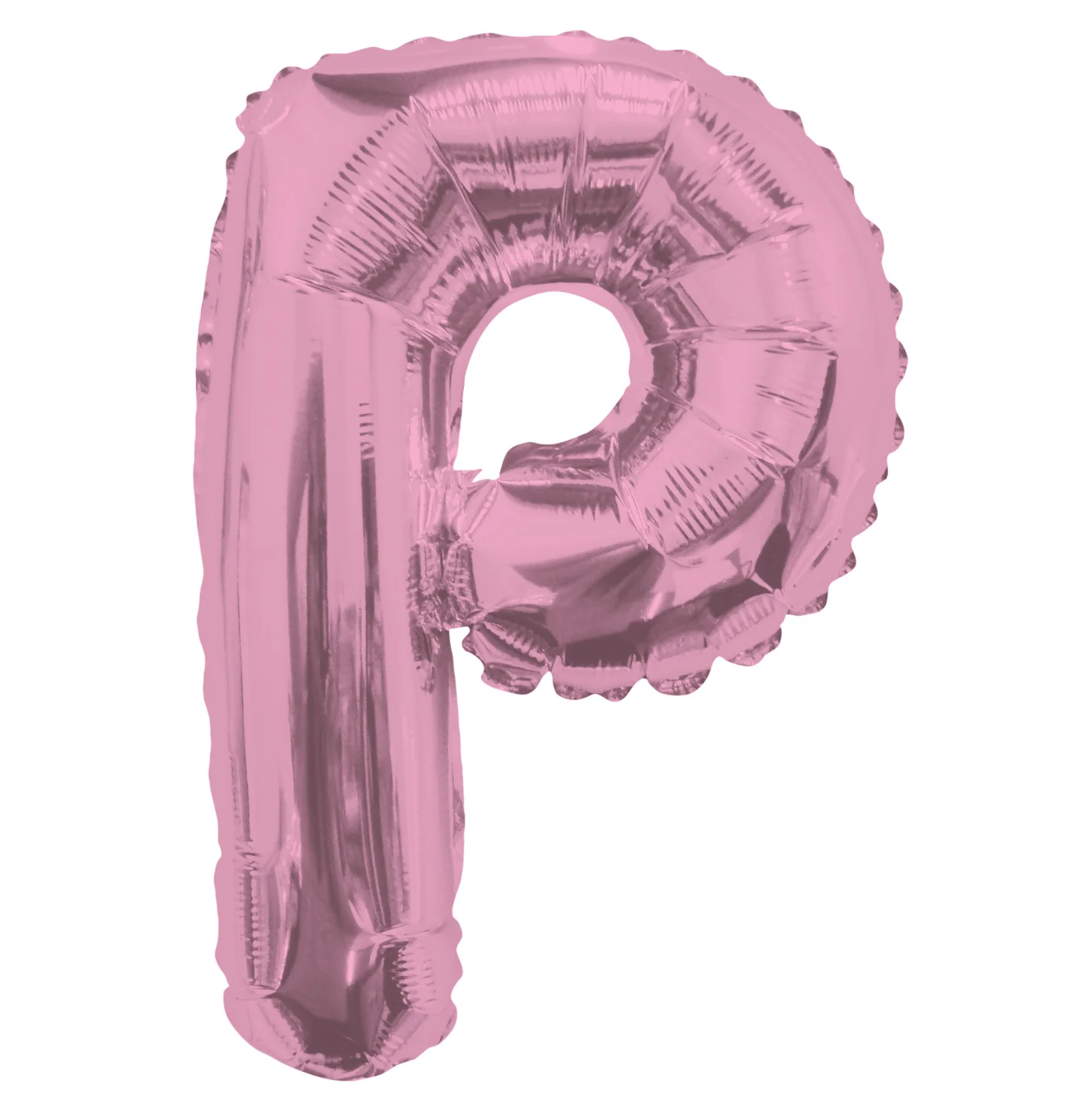 14" Airfill with Valve Only Letter P Pink Balloon (Sticks Sold Separately)