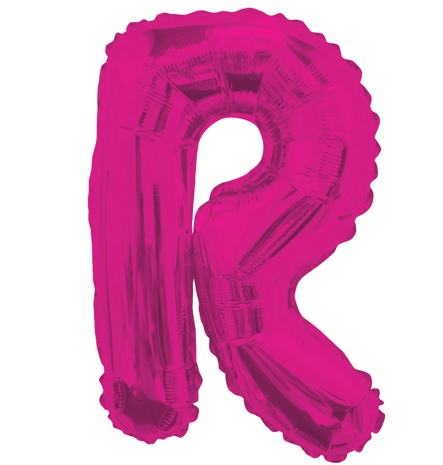 14" Airfill with Valve Only Letter R Hot Pink Balloon (Sticks Sold Separately)