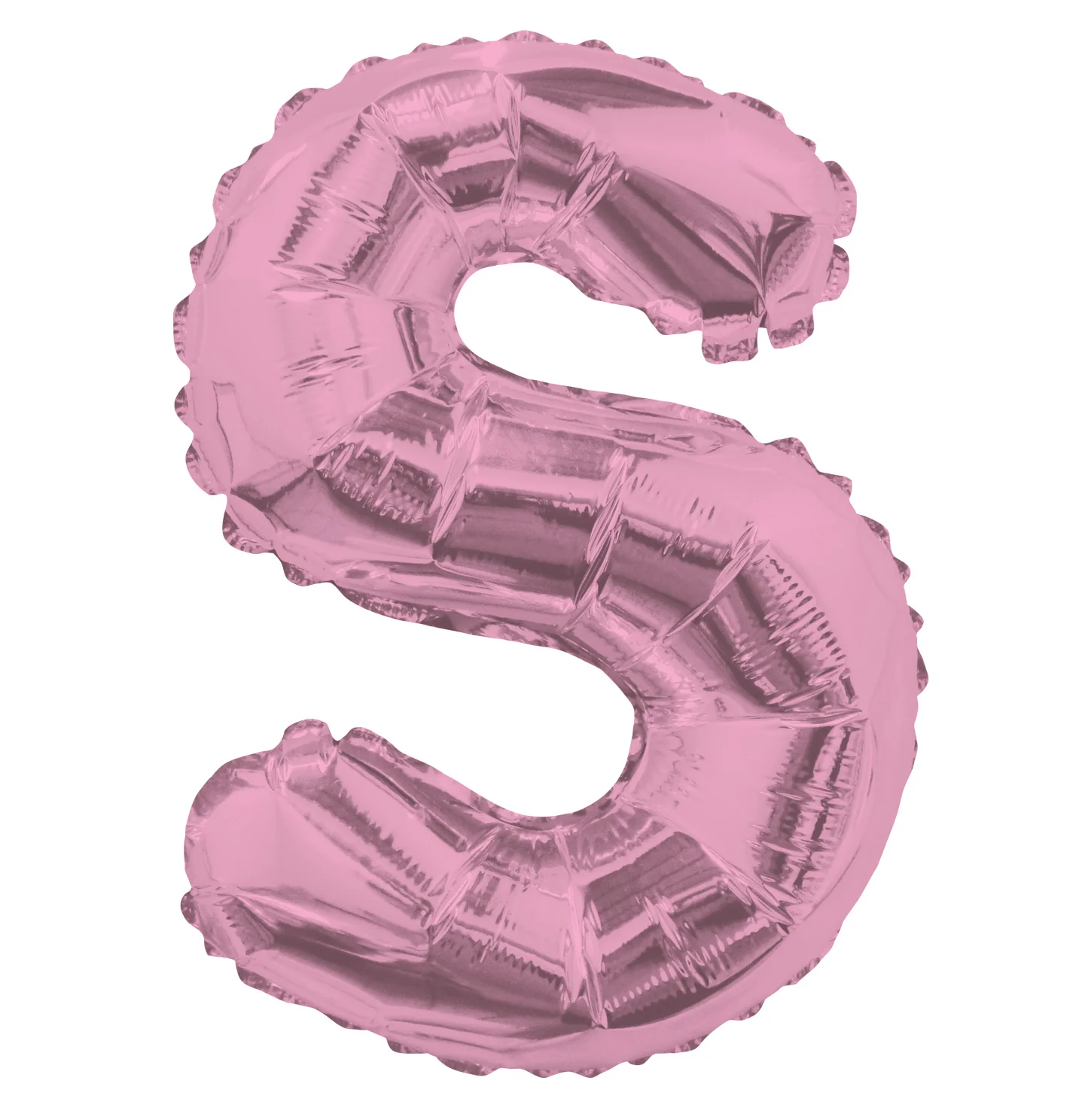 14" Airfill with Valve Only Letter S Pink Balloon (Sticks Sold Separately)