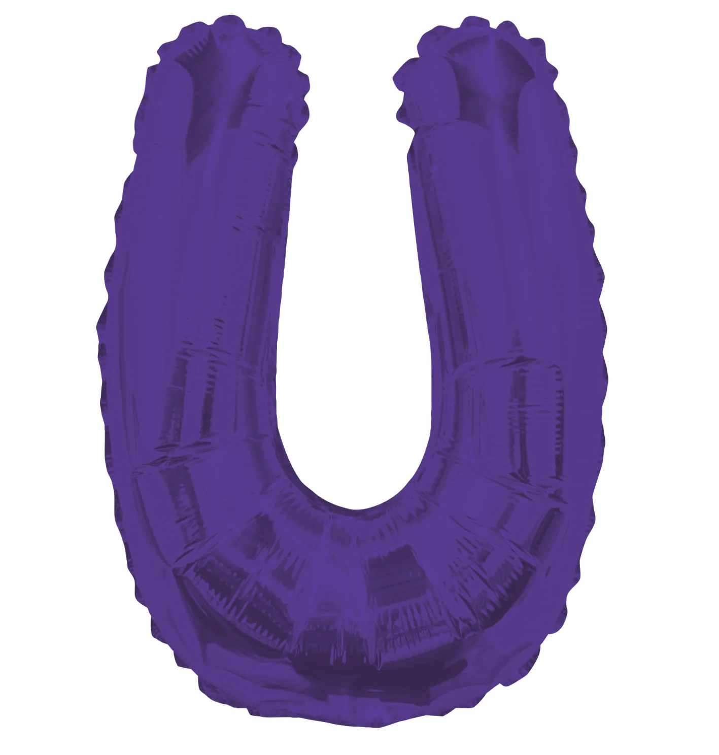 14" Airfill with Valve Only Letter U Purple Balloon (Sticks Sold Separately)