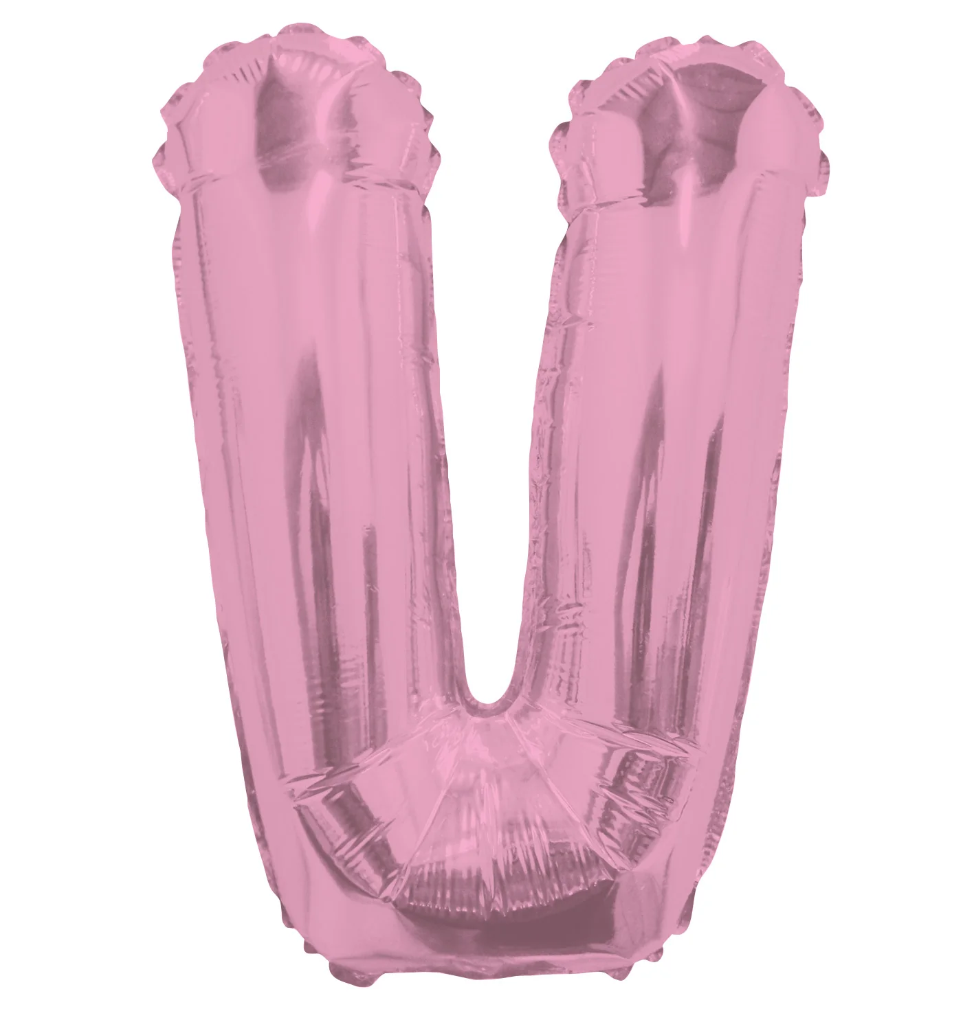 14" Airfill with Valve Only Letter V Pink Balloon (Sticks Sold Separately)