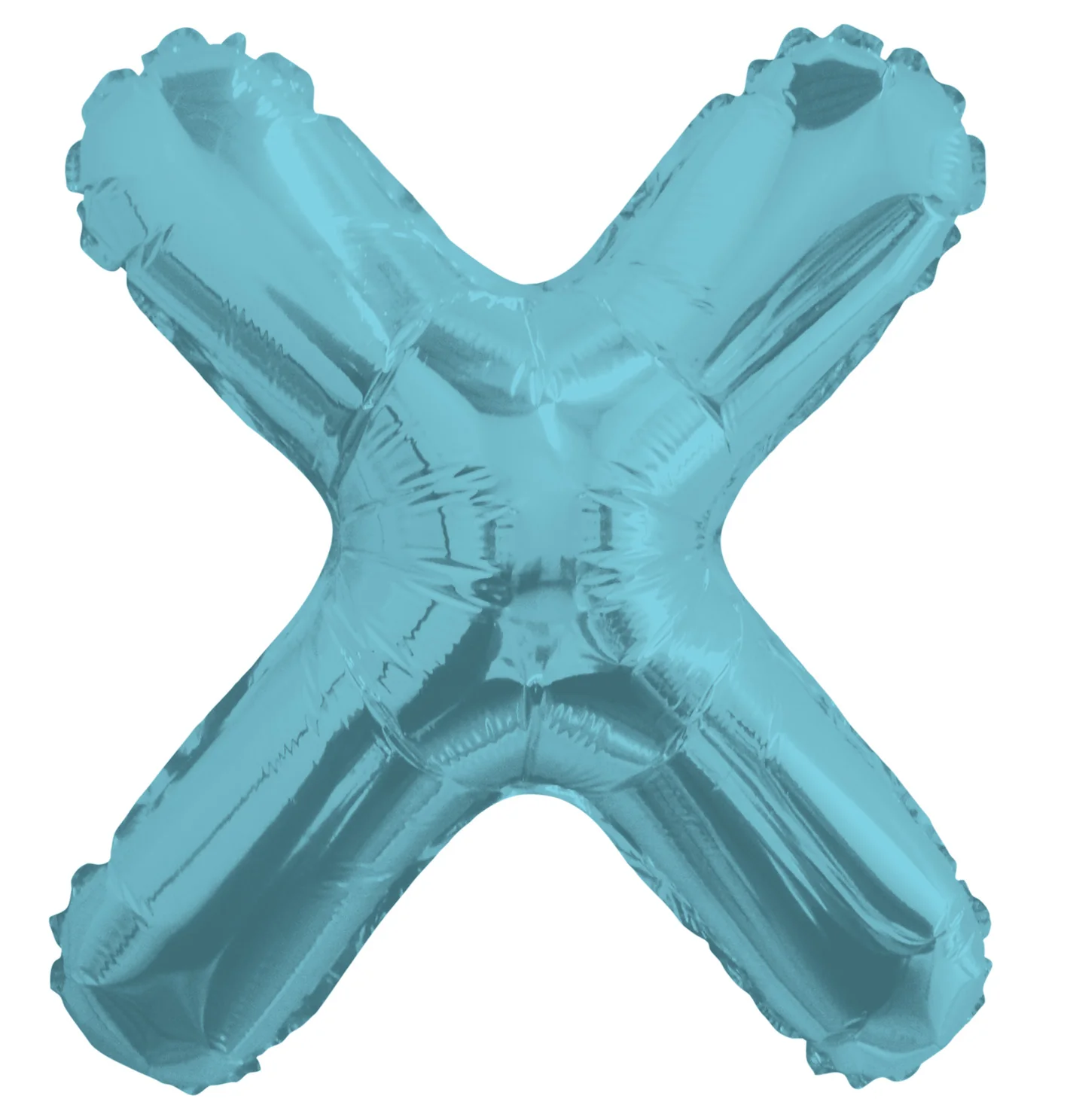 14" Airfill with Valve Only Letter X Light Blue Balloon (Sticks Sold Separately)