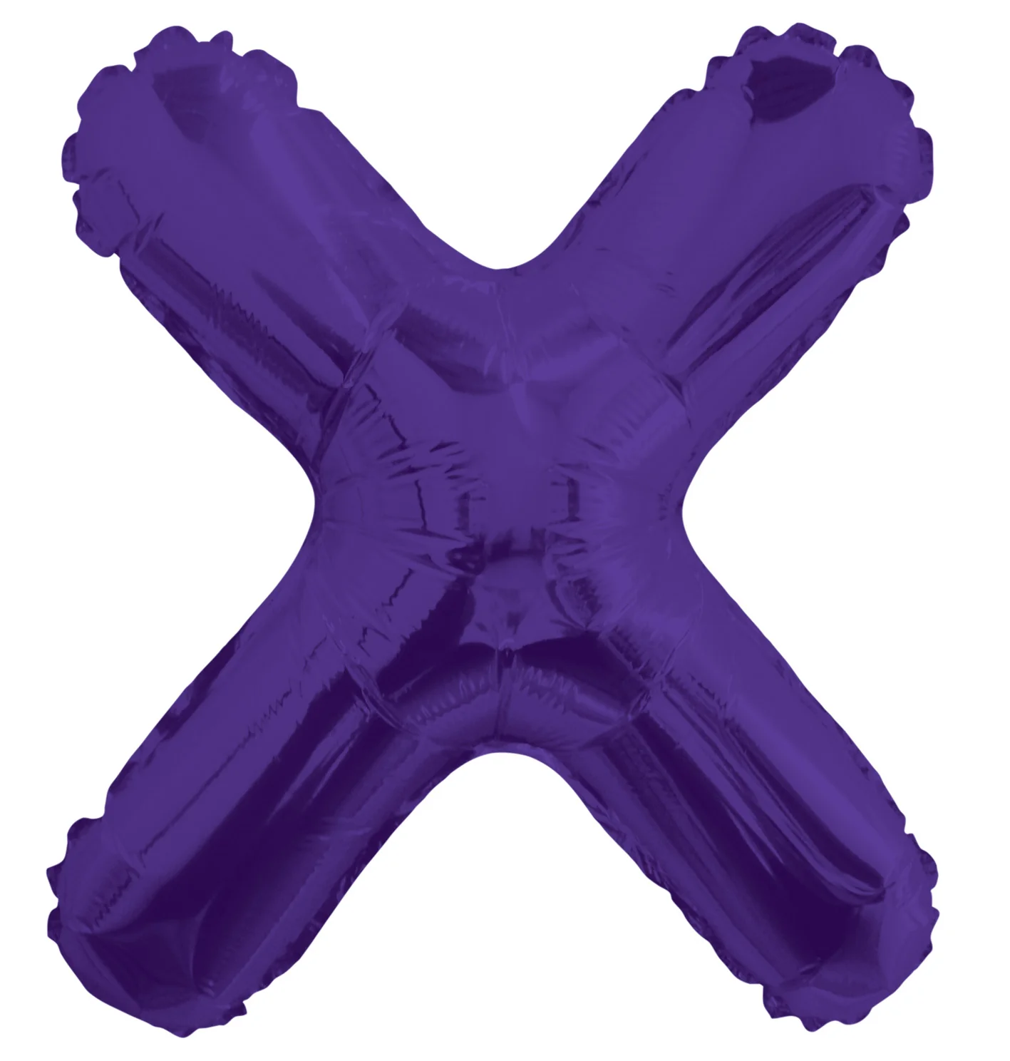 14" Airfill with Valve Only Letter X Purple Balloon (Sticks Sold Separately)