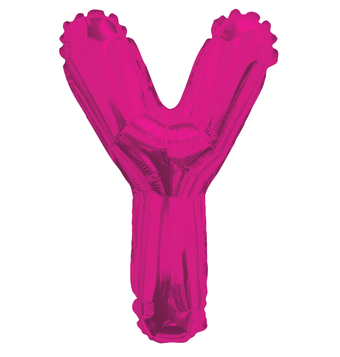14" Airfill with Valve Only Letter Y Hot Pink Balloon (Sticks Sold Separately)
