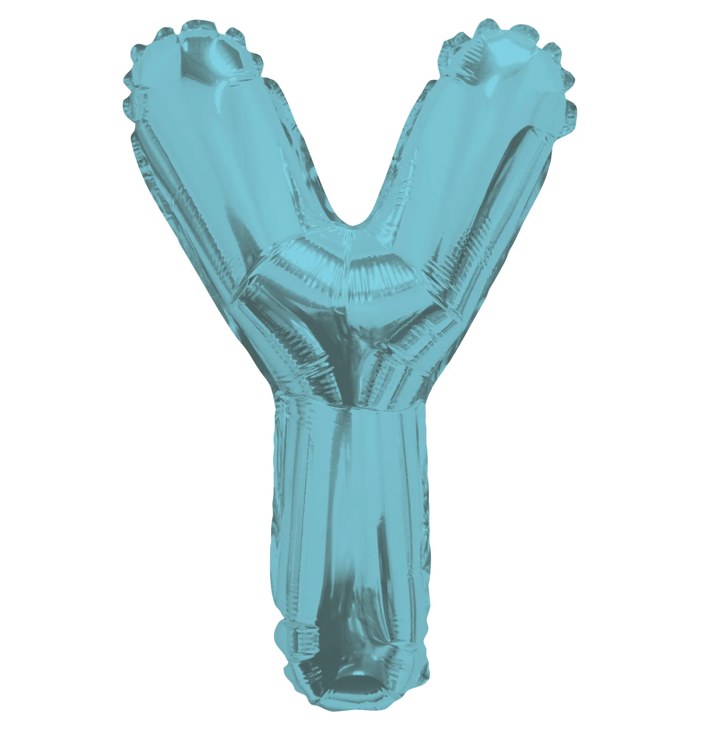 14" Airfill with Valve Only Letter Y Light Blue Balloon (Sticks Sold Separately)